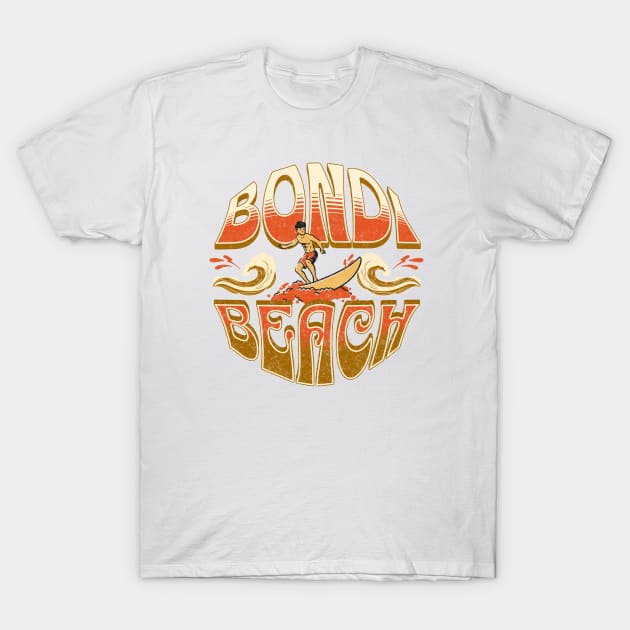 Bondi Beach, Sydney Australia Distressed Vintage Graphic T-Shirt by Speshly